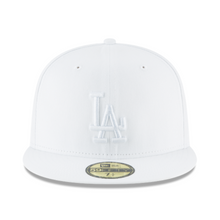Load image into Gallery viewer, Los Angeles Dodgers New Era 59Fifty 5950 White on White WOW Fitted Cap