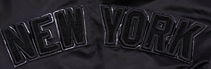 New York Yankees Triple Black Pro Standard Satin Jacket