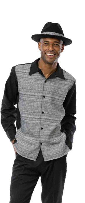 Leisure Two Piece Long Sleeve Shirt & Pants Classic Walking or Cruising Set # 2360