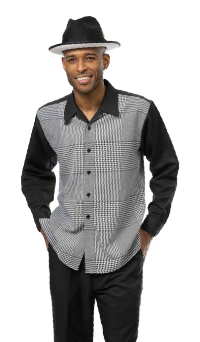 Leisure Two Piece Long Sleeve Shirt & Pants Classic Walking or Cruising Set # 2390