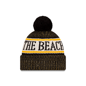 Cal State Long Beach The Beach New Era One Time Removable Pom Knit Beanie