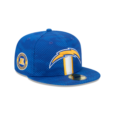 Los Angeles Chargers New Era 59Fifty 5950 Sideline Fitted Cap Blue