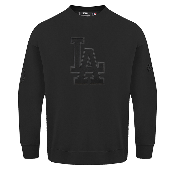 Los Angeles Dodgers Double Black Neutral Drop Shoulder Pro Standard Crewneck Sweatshirt