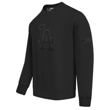 Load image into Gallery viewer, Los Angeles Dodgers Double Black Neutral Drop Shoulder Pro Standard Crewneck Sweatshirt