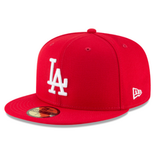 Load image into Gallery viewer, Red baseball cap with white logo