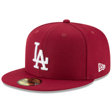 Load image into Gallery viewer, Los Angeles LA Dodgers Fitted 59fifty 5950 New Era Cardinal &amp; White Hat