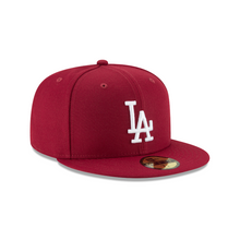 Load image into Gallery viewer, Los Angeles LA Dodgers Fitted 59fifty 5950 New Era Cardinal &amp; White Hat