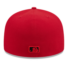 Load image into Gallery viewer, Los Angeles Dodgers New Era 59fifty 5950 New Era Cardinal Red &amp; Black Fitted Hat