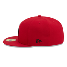 Load image into Gallery viewer, Los Angeles Dodgers New Era 59fifty 5950 New Era Cardinal Red &amp; Black Fitted Hat
