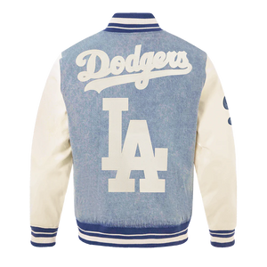 Los Angeles Dodgers Varsity Denim Linen Pro Standard Jacket