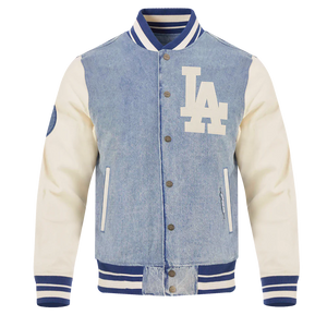 Los Angeles Dodgers Varsity Denim Linen Pro Standard Jacket