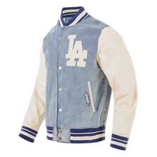 Load image into Gallery viewer, Los Angeles Dodgers Varsity Denim Linen Pro Standard Jacket