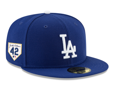 Los Angeles LA Dodgers 59fifty 5950 New Era Jackie Robinson Side patch Fitted Cap