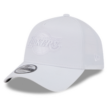Load image into Gallery viewer, Los Angeles Lakers New Era 9Forty White on White 940AF Curved Bill Snapback Cap