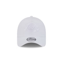 Load image into Gallery viewer, Los Angeles Lakers New Era 9Forty White on White 940AF Curved Bill Snapback Cap