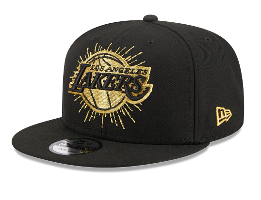 Black Los Angeles Lakers cap with gold logo