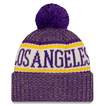 Load image into Gallery viewer, Los Angeles Lakers New Era Pom Knit Beanie