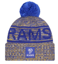 Load image into Gallery viewer, Los Angeles Rams New Era Pom Knit Sideline Beanie