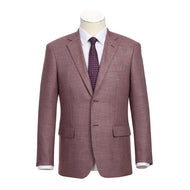 Single Breasted New Slim Fit Blazer in Wine # 294-25