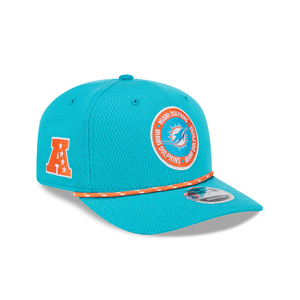 Miami Dolphins New Era Sideline 970 9Seventy Stretch Snap Snapback Hat