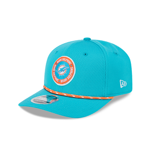 Miami Dolphins New Era Sideline 970 9Seventy Stretch Snap Snapback Hat