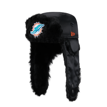 Load image into Gallery viewer, Miami Dolphins New Era Solid Black Trapper Hat