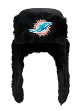 Load image into Gallery viewer, Miami Dolphins New Era Solid Black Trapper Hat