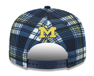 Michigan Wolverines New Era 9Fifty 950 Snapback Plaid Cap