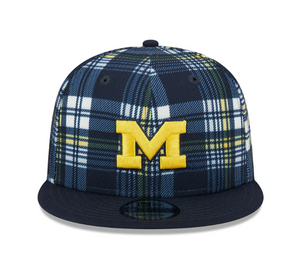 Michigan Wolverines New Era 9Fifty 950 Snapback Plaid Cap