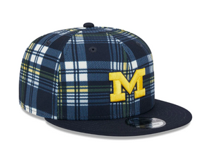 Michigan Wolverines New Era 9Fifty 950 Snapback Plaid Cap