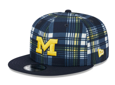 Michigan Wolverines New Era 9Fifty 950 Snapback Plaid Cap