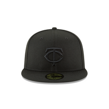 Load image into Gallery viewer, Minnesota Twins New Era 59Fifty Black on Black Fitted Cap