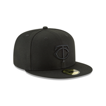 Load image into Gallery viewer, Minnesota Twins New Era 59Fifty Black on Black Fitted Cap