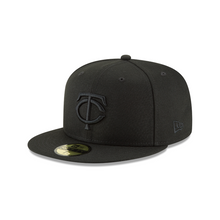 Load image into Gallery viewer, Minnesota Twins New Era 59Fifty Black on Black Fitted Cap