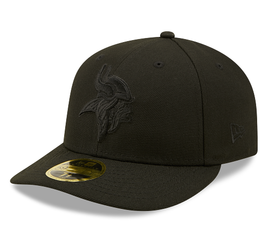 Minnesota Vikings Double Black New Era 59Fifty 5950 Fitted Cap