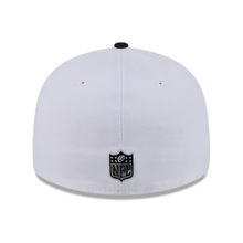 Load image into Gallery viewer, Minnesota Vikings 59Fifty White &amp; Black Pre-Curved Bill 5950 New Era Fitted Cap