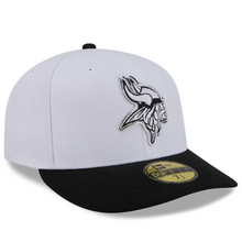 Load image into Gallery viewer, Minnesota Vikings 59Fifty White &amp; Black Pre-Curved Bill 5950 New Era Fitted Cap