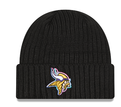 Minnesota Vikings Crucial Catch Black Knit New Era Beanie