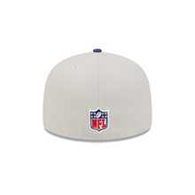 Load image into Gallery viewer, Minnesota Vikings New Era 59Fifty 5950 Sideline Football &amp; Helmet Graphic Fitted Cap