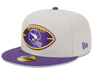 Minnesota Vikings New Era 59Fifty 5950 Sideline Football & Helmet Graphic Fitted Cap