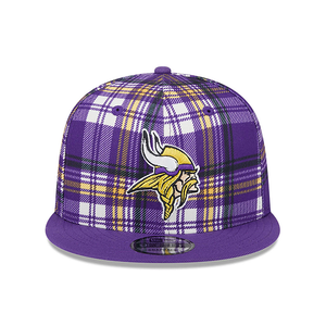 Minnesota Vikings New Era 9Fifty 950 Snapback Statement Sideline Plaid Cap