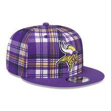 Load image into Gallery viewer, Minnesota Vikings New Era 9Fifty 950 Snapback Statement Sideline Plaid Cap