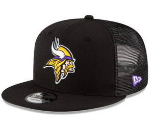 Minnesota Vikings New Era 9Fifty 950 Black Snapback Trucker Cap