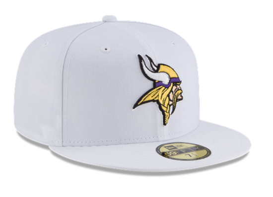 Minnesota Vikings New Era 59Fifty 5950 White Fitted Cap