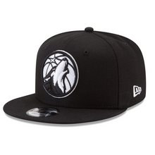 Load image into Gallery viewer, Minnesota Timberwolves 9FIFTY 950 New Era Black &amp; White Snapback Hat