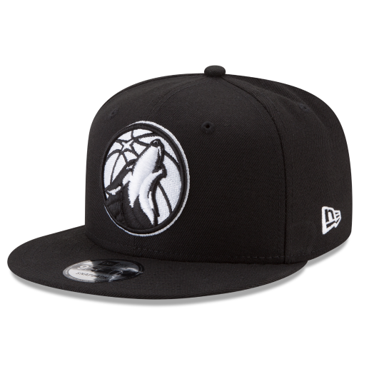 Minnesota Timberwolves 9FIFTY 950 New Era Black & White Snapback Hat