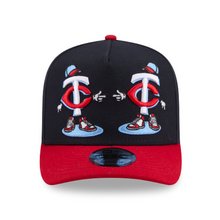 Load image into Gallery viewer, Minnesota Twins New Era 9Fifty A Frame 950AF Curved Bill Cartoon Snapback Hat