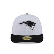 Load image into Gallery viewer, New England Patriots 59Fifty White &amp; Black Pre-Curved Bill 5950 New Era Fitted Cap