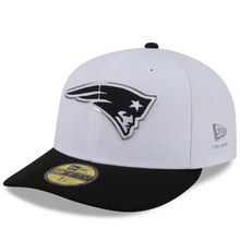 Load image into Gallery viewer, New England Patriots 59Fifty White &amp; Black Pre-Curved Bill 5950 New Era Fitted Cap