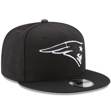 Load image into Gallery viewer, New England Patriots New Era 9Fifty Black and White 950 Snapback Hat
